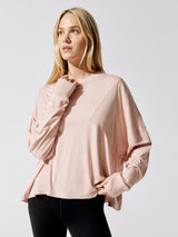 Runner Up Long Sleeve Layer - Shell Pink