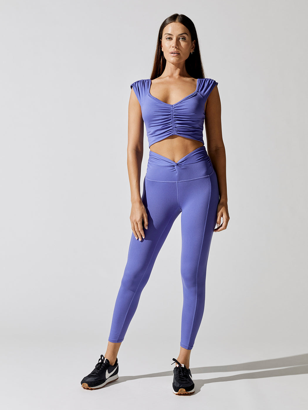 FP Movement Breathe Deeper Twisted-V-Waistband Ankle-Crop Leggings