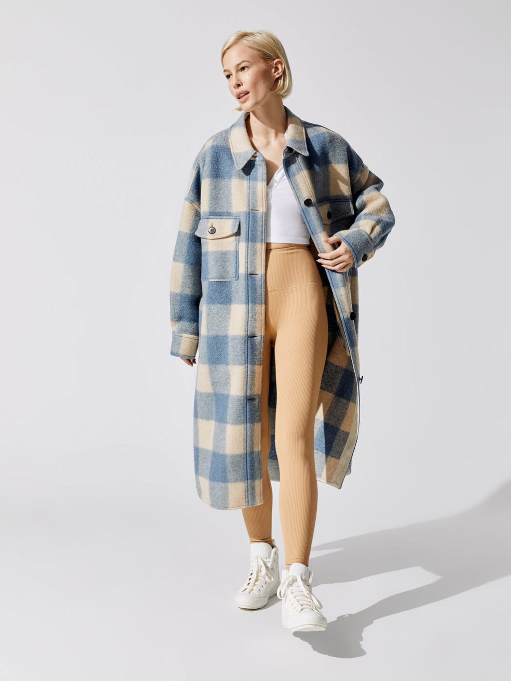 Fontizi Plaid Coat