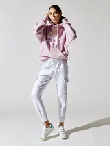 Mansel Hooded Logo Sweatshirt - Light Pink