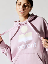 Mansel Hooded Logo Sweatshirt - Light Pink