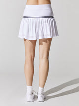 Lace Skort - White With Navy Reflective Trim