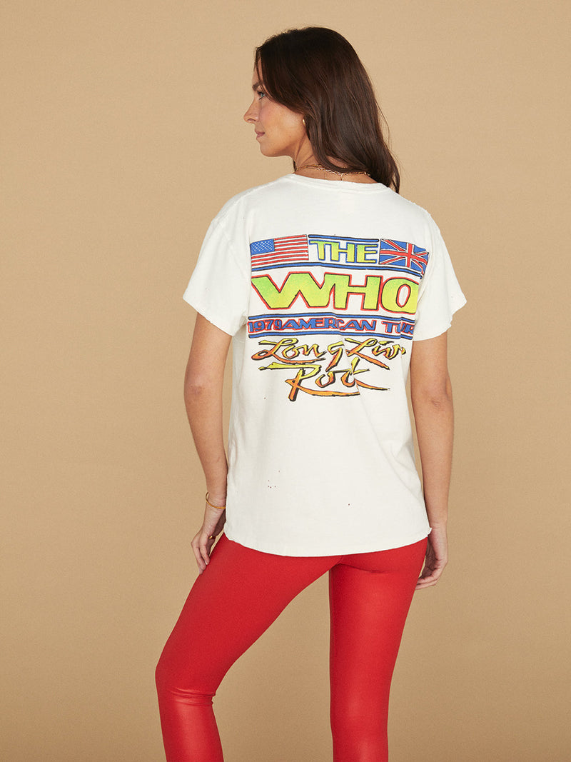 The Who Long Live Rock Destroyed Tee - Vintage White