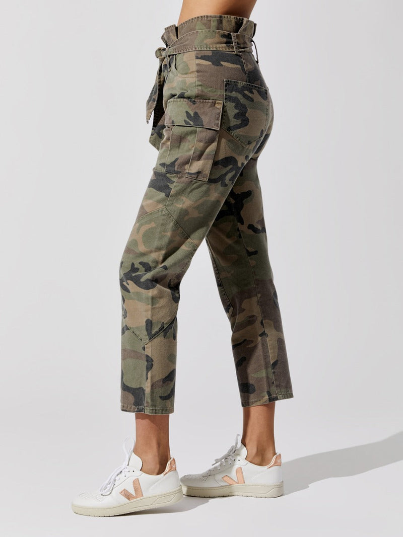 Bryn Paper Bag Vintage Washed Camo Pant - Woodland Camo