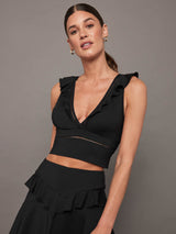 Calipso Longline Bra - BLACK