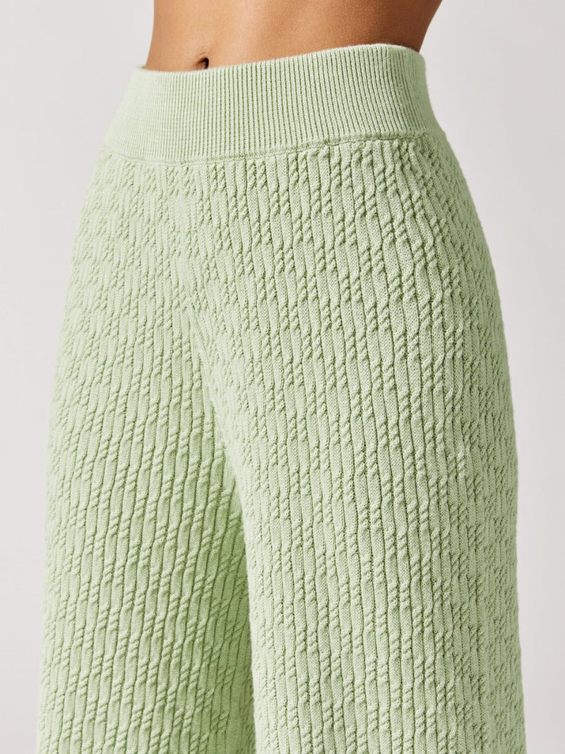 Cable Trousers - Sage