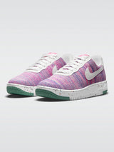 Air Force 1 Crater Flyknit Sneaker - Fuchsia Glow-White-Pink Blast-Green Glow