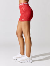Pro Dri-fit High-rise All-over-print 3-inch Short - Gym Red-Clear