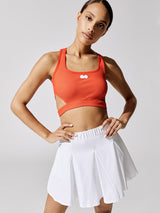Naomi Osaka Court Njc Crop Top - Orange Frost-Team Orange-White