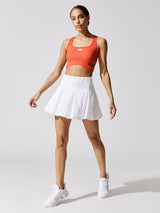 Naomi Osaka Court Njc Crop Top - Orange Frost-Team Orange-White