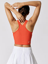 Naomi Osaka Court Njc Crop Top - Orange Frost-Team Orange-White