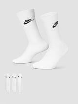 Nike Sportswear Everyday Essential High Socks - White/Black