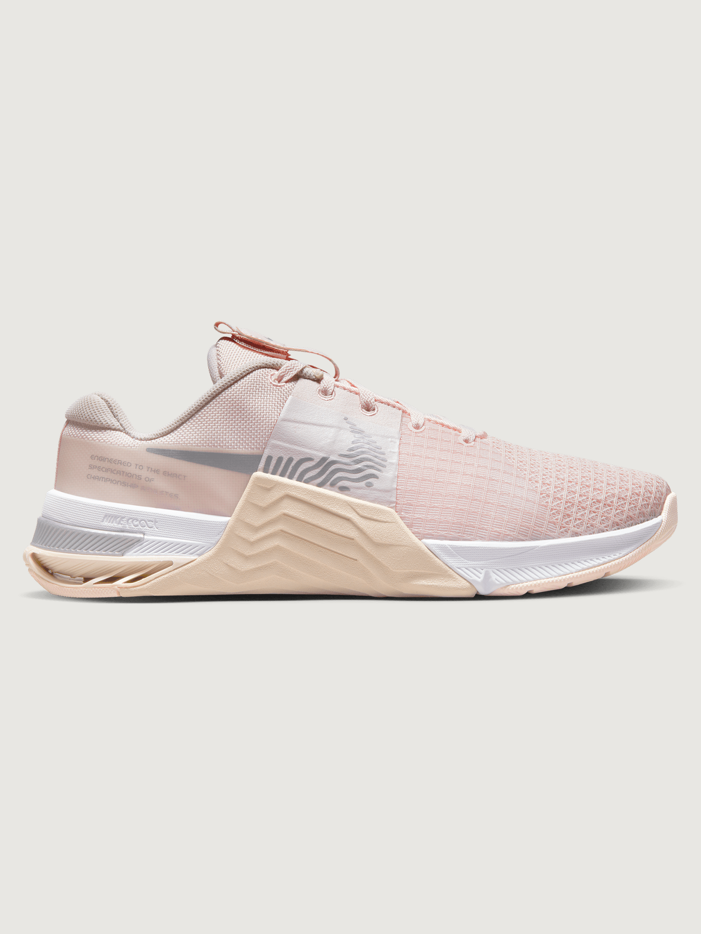 WMNS NIKE METCON 8 - LIGHT SOFT PINK/METALLIC SILVER â Carbon38