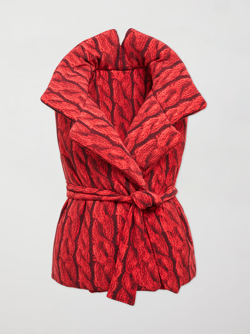 Sleeveless Sleeping Bag Vest - RED CABLE