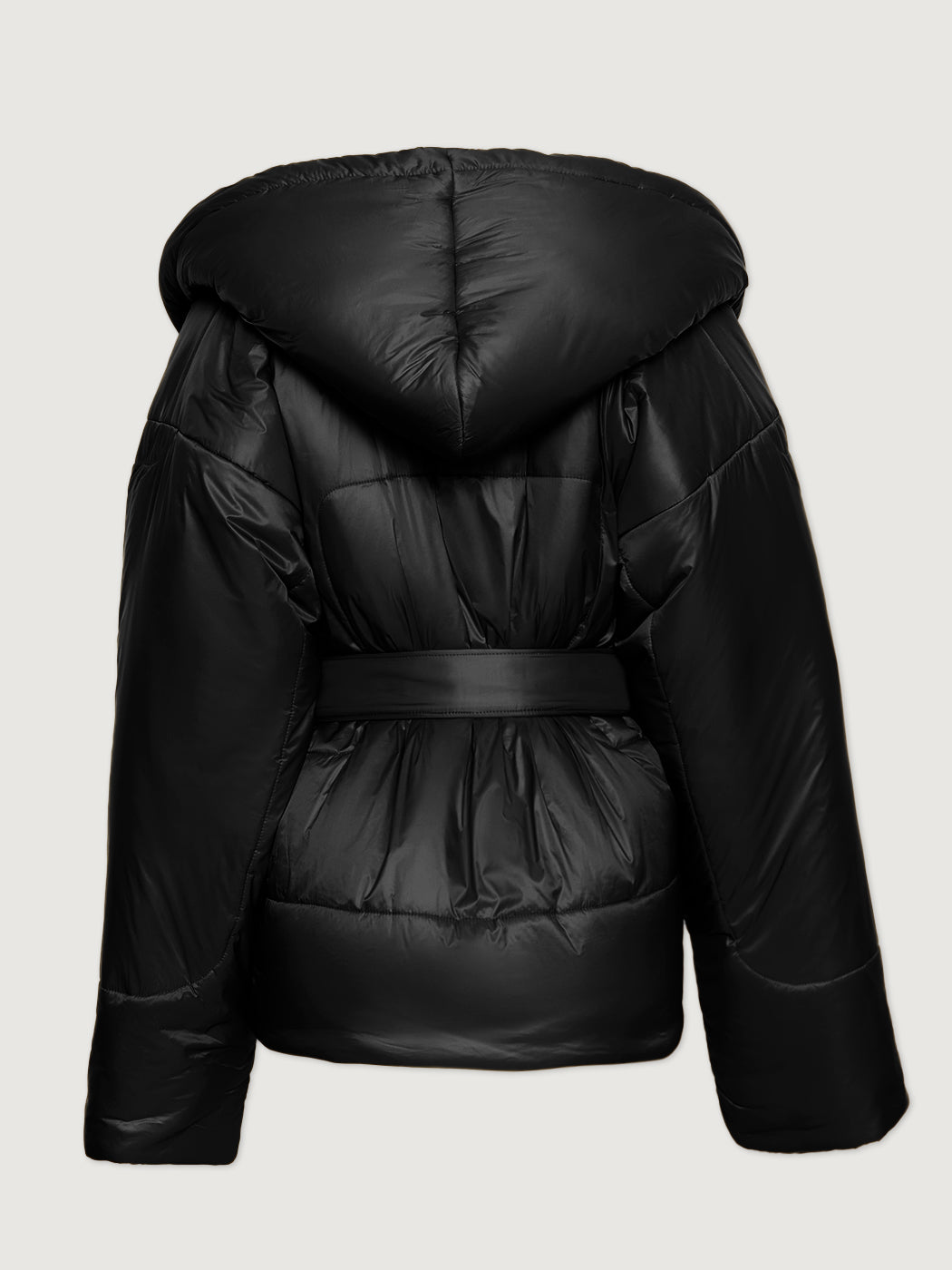 Hooded Sleeping Bag Coat Short - BLACK – Carbon38