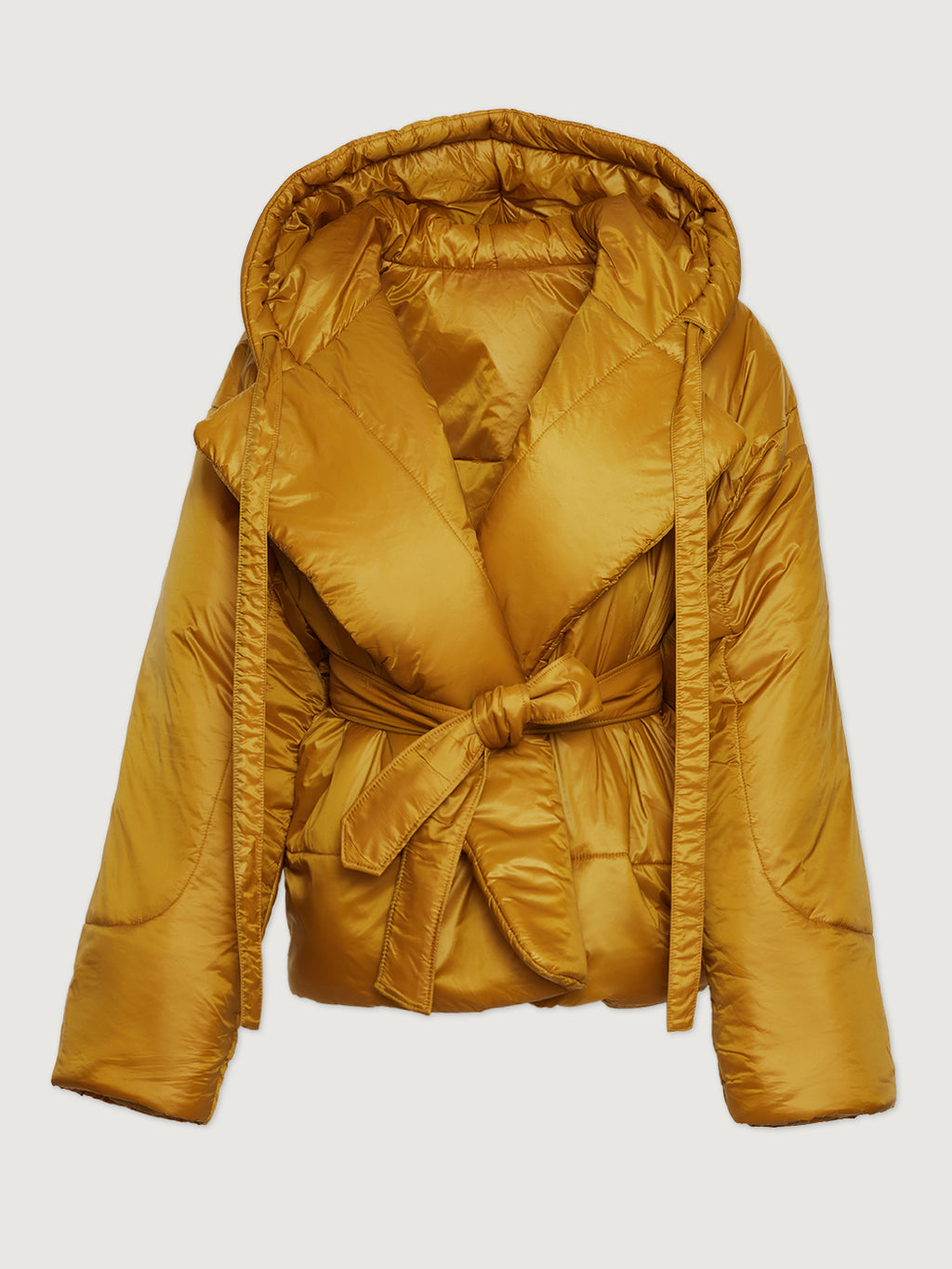 Hooded Sleeping Bag Coat Short Mocha