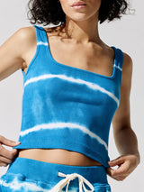 Mira Square Neck Crop Tank - Refraction Stripe Dye