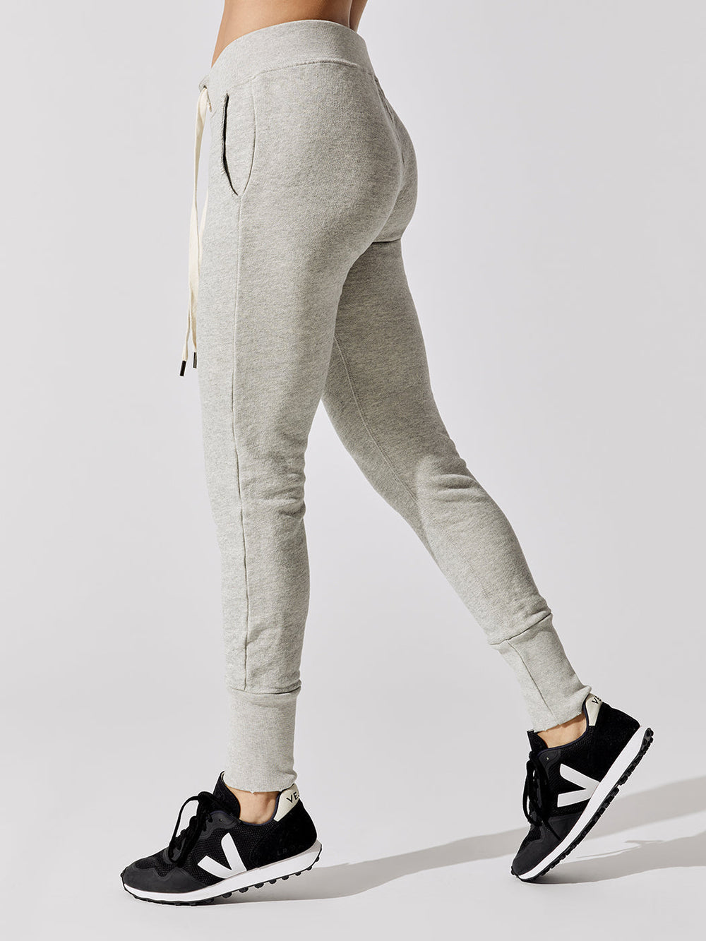 90 Degree By Reflex - Women's Slim Fit Side Pocket Ankle Jogger - Heather  Grey - Small