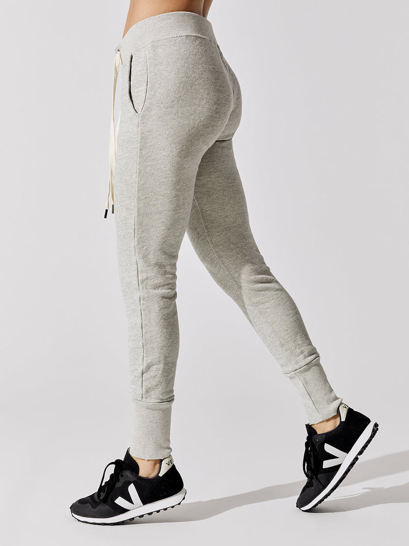 Maddox Lace Front Slim Joggers - Aged Heather Grey