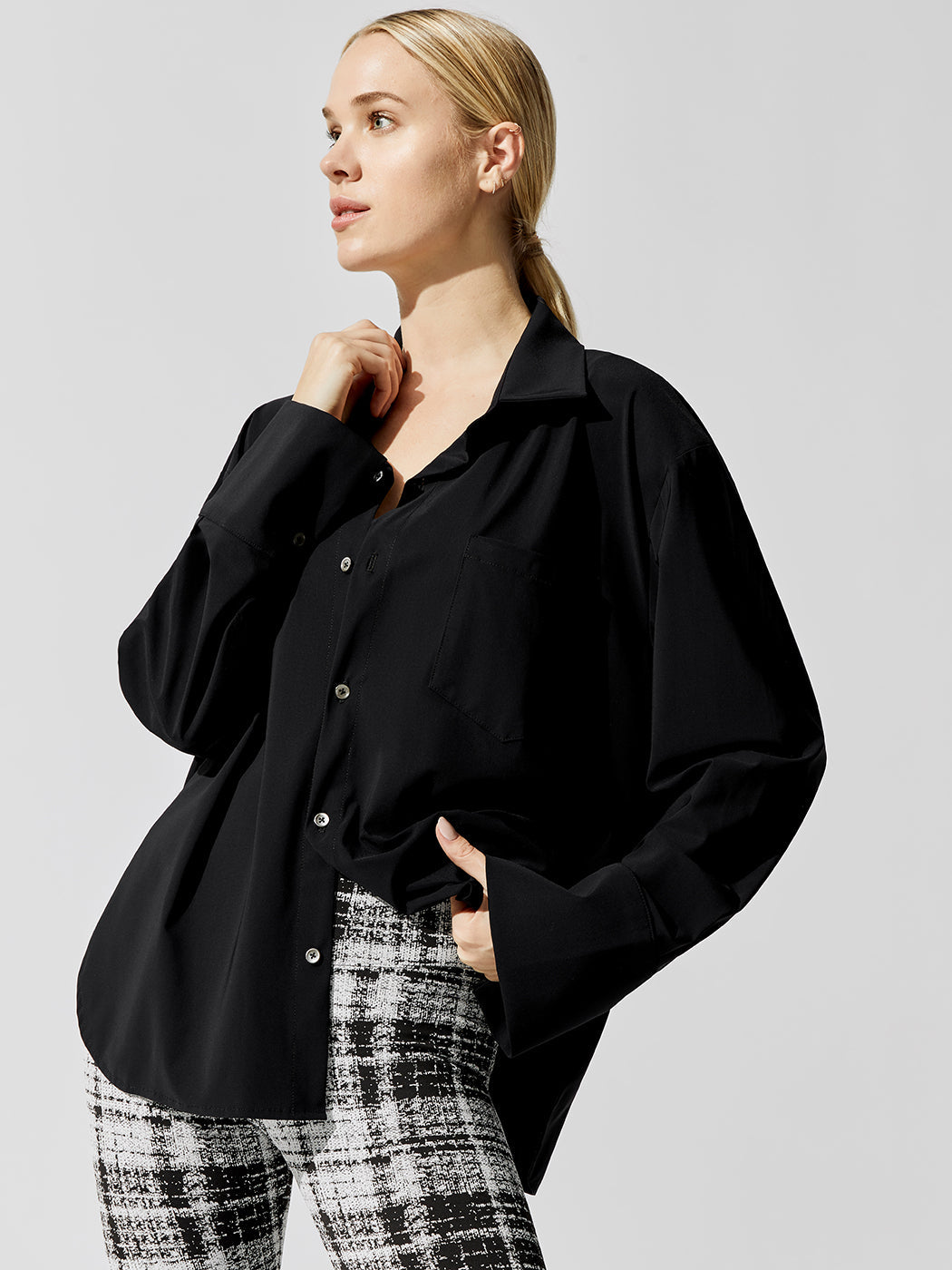 Oversized Shirt - Black – Carbon38