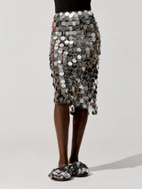 Jupe Sparkle Silver Sequin Skirt - Silver