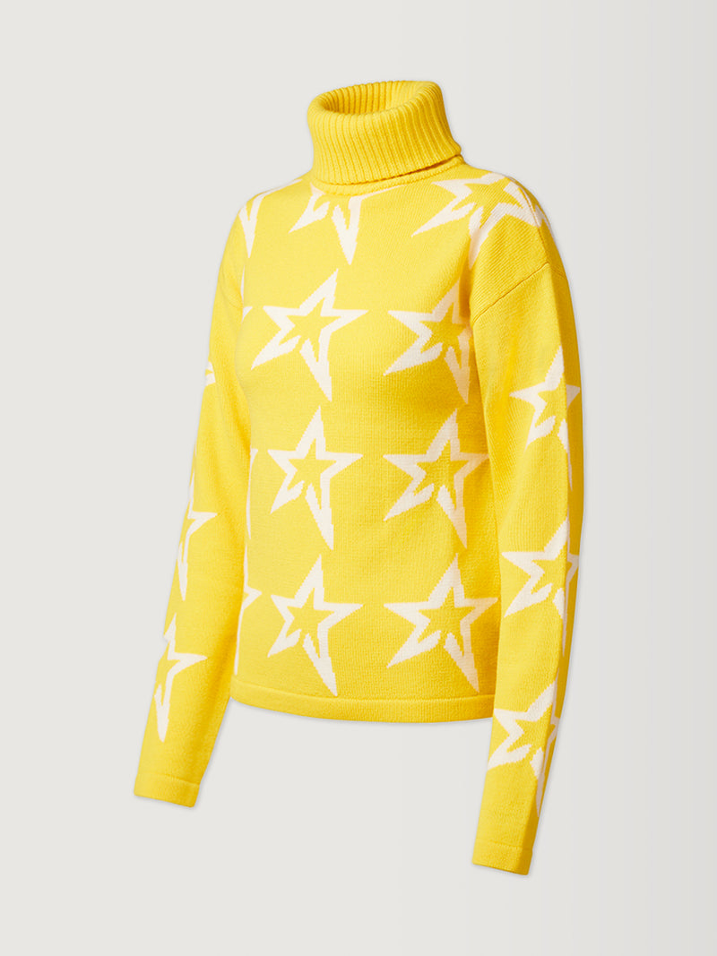 Star Dust Sweater - Butter Yellow/Snow White Star