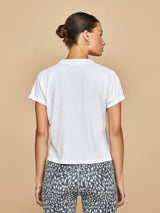 Alanis Recycled Cotton V Neck Tee - White