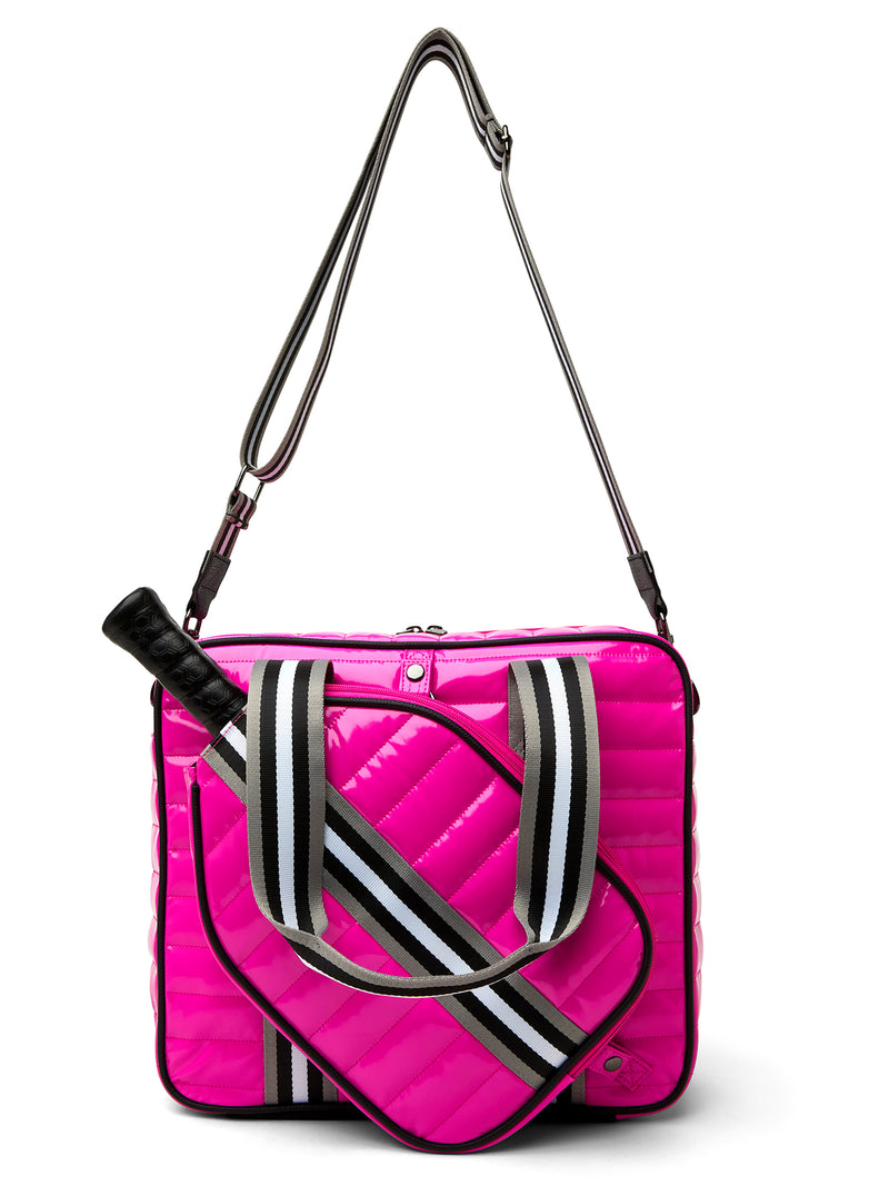 SPORTY SPICE PICKLEBALL BAG - SIZZLING PINK PATENT