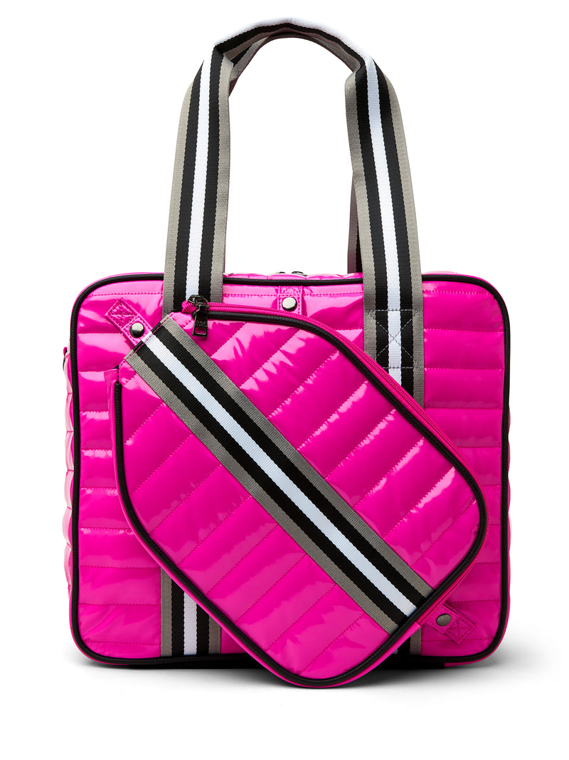 SPORTY SPICE PICKLEBALL BAG - SIZZLING PINK PATENT