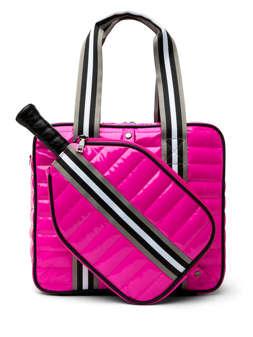 SPORTY SPICE PICKLEBALL BAG - SIZZLING PINK PATENT