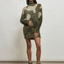 Birch Sweater Dress - GREEN CAMO