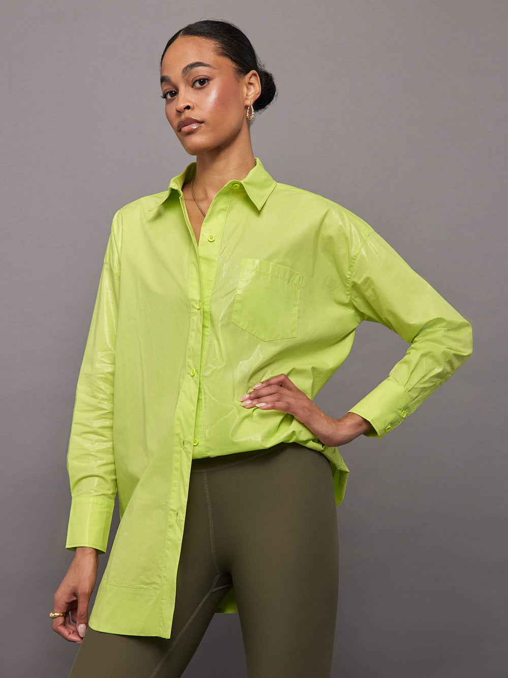 Addy Shirt Dress - LIME Carbon38 Addy Shirt Dress - LIME Carbon38