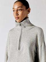 Funnel Neck Romper - Heather Ash