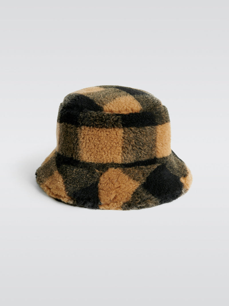 Wera Wool Fur Bucket Hat - Black-Nougat