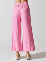 Wide Leg Pant in Linen - Cotton Candy