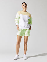 Colorblock Sweatshirt - Highlight/Yellow Flame