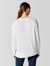 After Class Split Sweatshirt - Lily White
