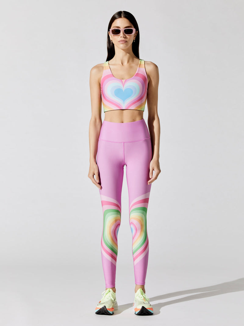Pastel Psychedelic Heart Duo Knit Legging - Pastel Psychedelic Heart