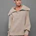 VINE HALF ZIP - TAUPE MARL