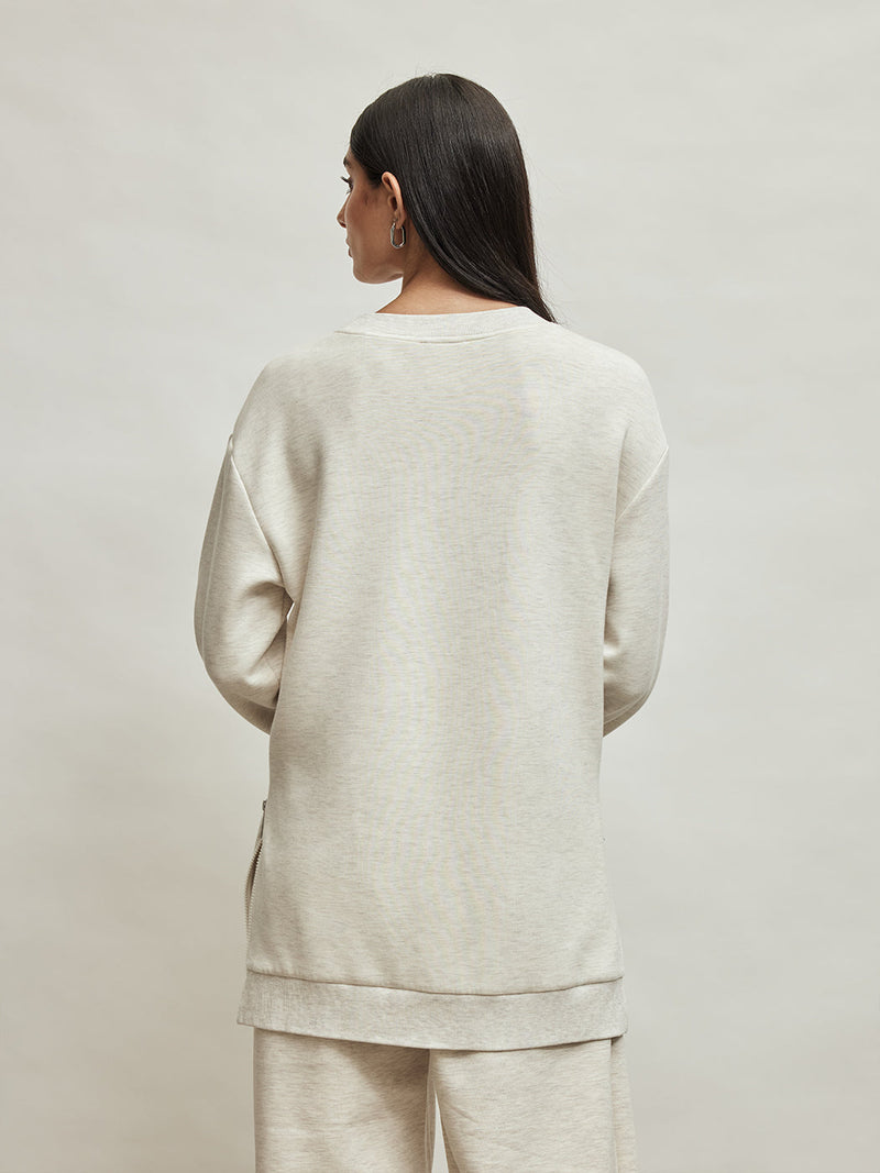 Charter Sweatshirt - Ivory Marl