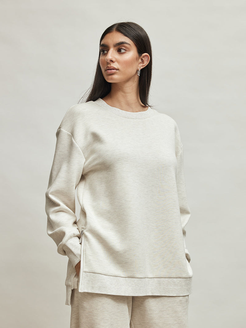 Charter Sweatshirt - Ivory Marl