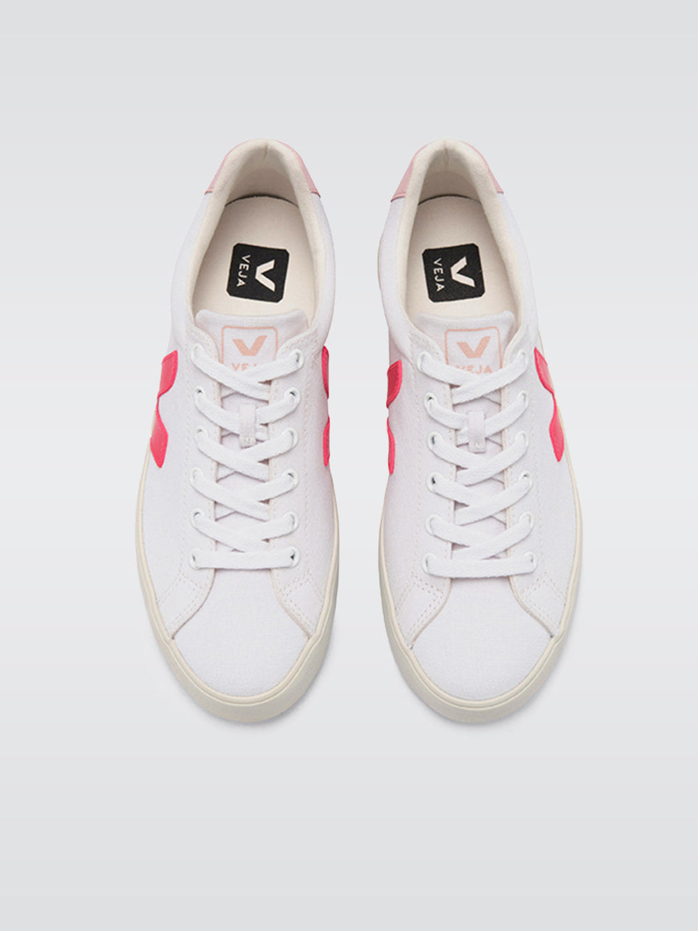Esplar-se Canvas Low Top Sneaker - White-Rose-Fluo-Petale