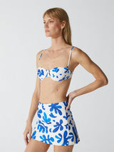 Tube Skirt - Off White Multi Matisse Leaves