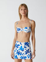 Tube Skirt - Off White Multi Matisse Leaves