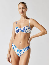 Balconette Top - Off White Multi Matisse Leaves