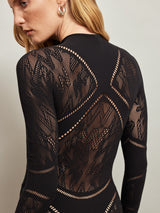 Sporty Logo Net Body - Black