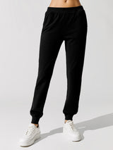 French Terry Slim Sweatpant - Black