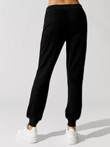 French Terry Slim Sweatpant - Black