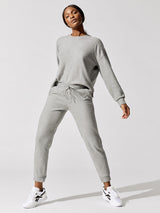 Waffle Pull On Pant - Medium Heather Grey