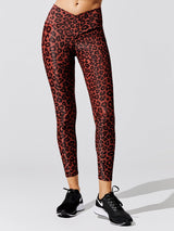 Ribbed Cara Legging - Warm Pinecone